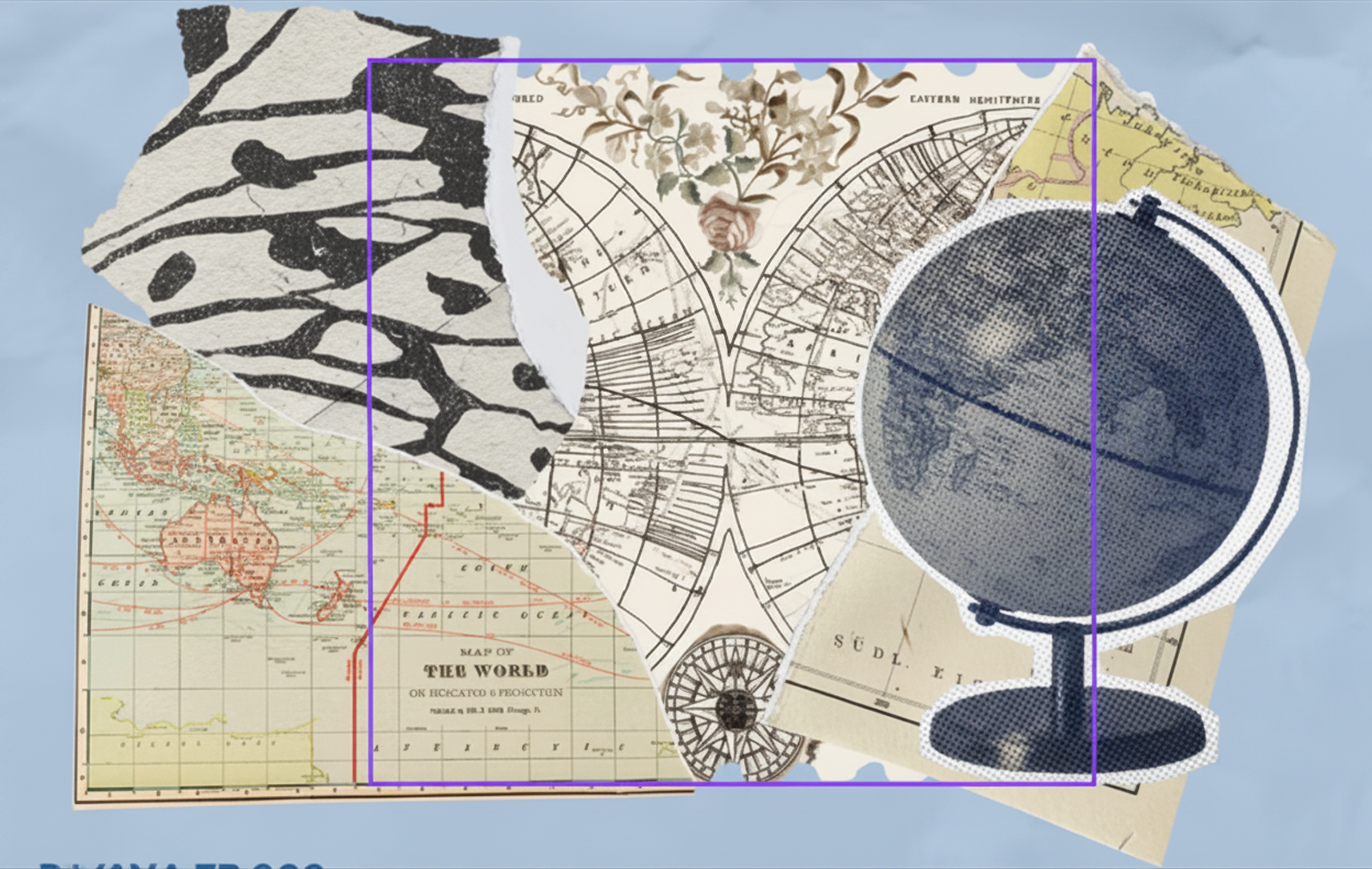 Un globe terrestre avec une carte du monde